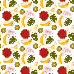 seamless pattern with fruits