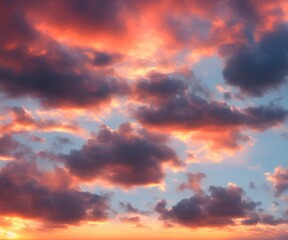 Fototapeta premium A Serene Expanse of Blue Sky on a Peaceful Day, Sky replacement - Generative AI technology