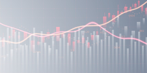 business vector illustration design Stock market charts or Forex trading charts for business and finance ideas.