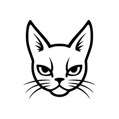 Fototapeta na wymiar Cat head vector illustration isolated on transparent background