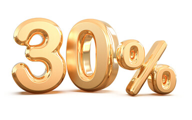 Discount 30 Percent Gold Number 3d