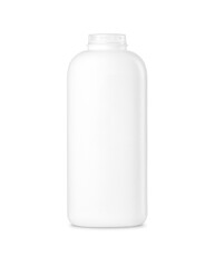 white plastic bottle isolated on white background