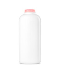white plastic bottle isolated on white background