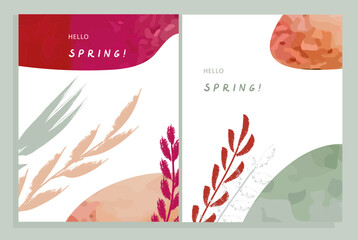 set of cards with  branches  