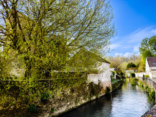 Obraz premium Street view of Crecy-la-Chapelle in France