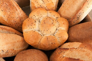 Some types of bread produced in Turkey. Types of bread made from wheat flour.