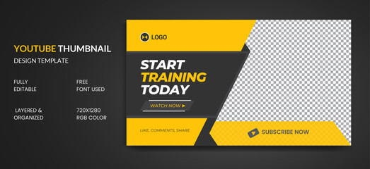 Youtube thumbnail and web banner template