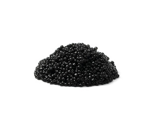 Black Caviar Isolated, Sturgeon, Beluga Caviare, Luxury Seafood, Expensive Delicatessen on White Background