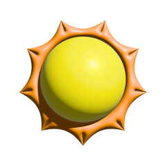 3d Sun design to make your designs cheerful and bright