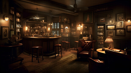 interior of a restaurant 1920s