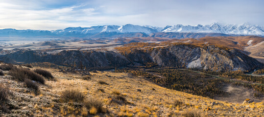 View of Altay mountains in the autumn
