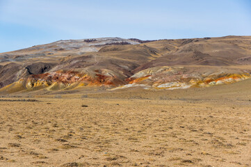 Landscape of Kizil Chin, a place called “Mars” in Altay mountains
