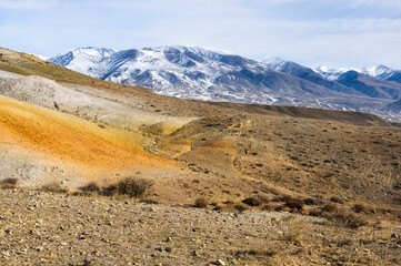 Landscape of Kizil Chin, a place called “Mars” in Altay mountains
