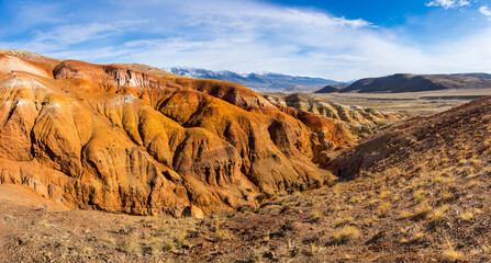 Landscape of Kizil Chin, a place called “Mars” in Altay mountains