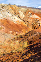 Landscape of Kizil Chin, a place called “Mars” in Altay mountains