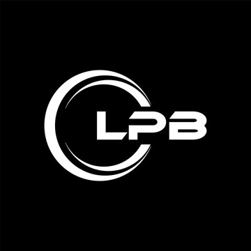 Vektor Stok Lpb Letter Logo Design On Black (Tanpa Royalti