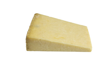 tranche de fromage Laguiole, en gros plan, sur une table