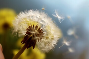 dandelion seed head made with generative ai