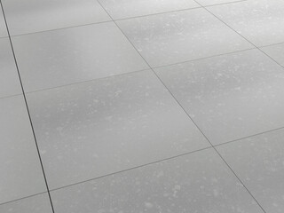 Empty floor with modern grey ceramic tiles