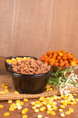Chole masala or chana indian vegan food made of cooked chickpeas, tomatoes and cumin decorated with onion rings.