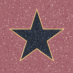 star on Holywood walk of fame with inversely terrazzo colors - 591456711