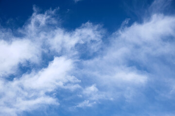 Naklejka na ściany i meble Beautiful morning sky with clouds.