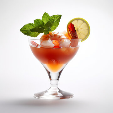 A Glass Of Shrimp Cocktail Generative AI