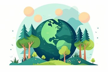 Naklejka premium Earth Day Concept. Generative AI