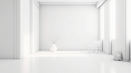 Obraz na płótnie Canvas white background is a clean, bright, and minimalist background that creates a feeling of simplicity and clarity. This background consists of soft, neutral shades of white that remi Generative AI