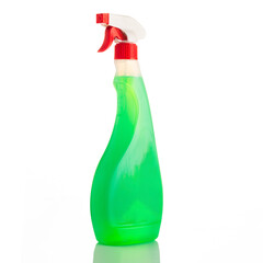 Spray bottle isolated on white background. Clipping path included.