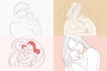 Mothers Days Celebration. Generative AI