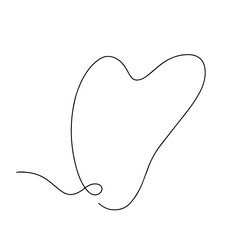 Vector flat black outline face massage Gua Sha, isolated on white background