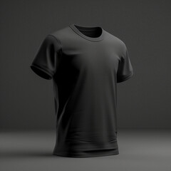 Black t-shirt for mockup	
