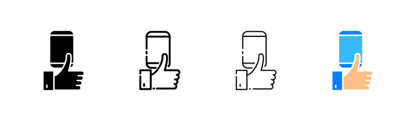 Like. A set of icons in different styles, color, like in social networks. Vector icons.
