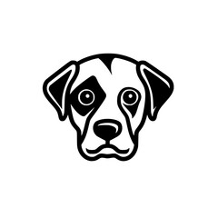 Dog head vector illustration isolated on transparent background