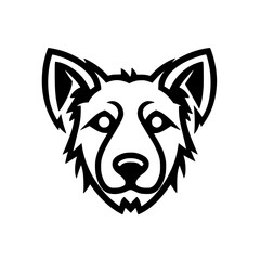 Dog head vector illustration isolated on transparent background