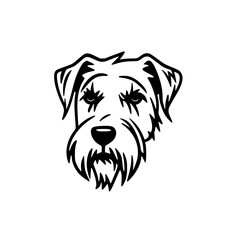 Dog head vector illustration isolated on transparent background