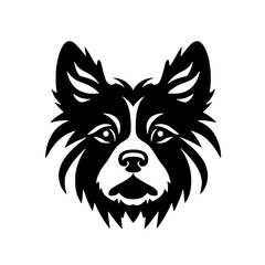 Dog head vector illustration isolated on transparent background