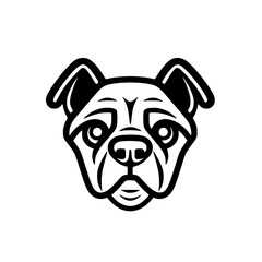 Dog head vector illustration isolated on transparent background