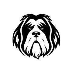 Dog head vector illustration isolated on transparent background