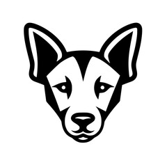 Dog head vector illustration isolated on transparent background