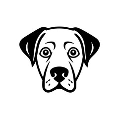 Dog head vector illustration isolated on transparent background