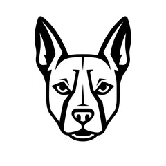 Dog head vector illustration isolated on transparent background