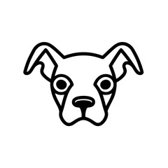 Dog head vector illustration isolated on transparent background