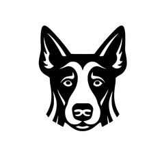 Dog head vector illustration isolated on transparent background