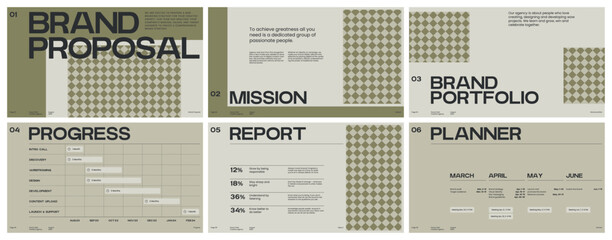 Brand proposal template to design presentation of your next business meeting