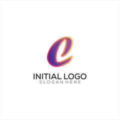 C initial logo gradient colorful design icon
