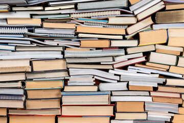 Textbooks - Education and Literature - An untidy pile of old books