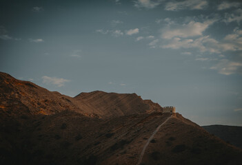 Fototapeta premium Rocky mountains sunset in Oman