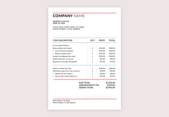 Business Invoice Layout